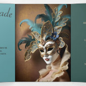 Sweet 16 Uitnodiging Masquerade Party (Binnenkant midden)