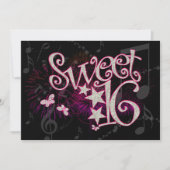 Sweet 16 uitnodiging op zaterdag (Voorkant)