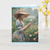 Sweet 16 Verjaardag Kaart (Gele Bloem)