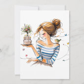 Sweet 16 Verjaardag Uitnodiging met Roze Rozen en  (Achterkant)