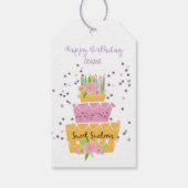 Sweet 16 verjaardagstaart cadeau Label Cadeaulabel (Achterkant)