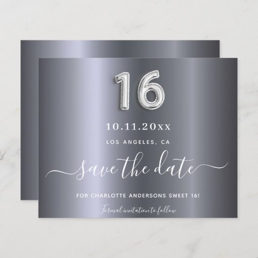 Sweet 16 verjaardagszilver, met uitzondering van d (Voorkant / Achterkant)