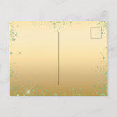 Sweet 16 vert émeraude robe or invitation (Dos)