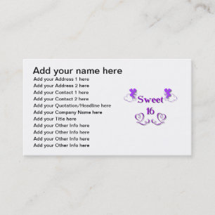 Sweet 16 visitekaartje