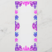 Sweet 16 Winter Sneeuwvlok Verjaardag Menu (Achterkant)