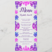 Sweet 16 Winter Sneeuwvlok Verjaardag Menu (Voorkant)