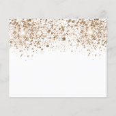 Sweet 16 witgouden budget save-the-datekaart flyer (Achterkant)