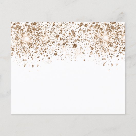 Sweet 16 witgouden budget save-the-datekaart flyer (Achterkant)