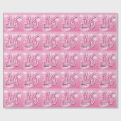 Sweet 16 Word Art | 16e verjaardag Cadeaupapier (Vlak)