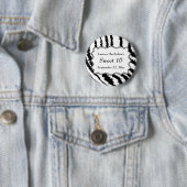 Sweet 16 Zebra Print Pattern Ronde Button 5,7 Cm (In situ)