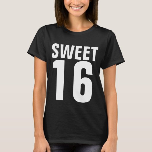 SWEET 16 ZES BIRTHDAY T-SHIRTS (Voorkant)