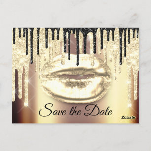 Sweet 16e Bridal Quinceanera druist Glitter Gold Briefkaart