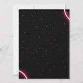 Sweet 16e Neon brillant Invitation d'anniversaire (Dos)