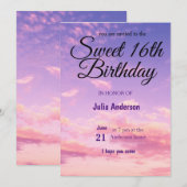 Sweet 16th Birthday Card Invitation (Devant / Derrière)