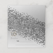 Sweet 16th Birthday Party Black Glitter (Buitenkant ongevouwen)