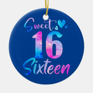 Sweet 16th Birthday Party Celebration Zestien Keramisch Ornament