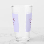 Sweet 16th birthday purple pastel mauve retro name glas (Rechts)