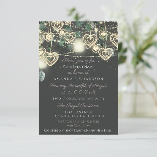 Sweet 16th Bride Rustic Wood Navy Mint Smoky Green Kaart (Staand voorkant)