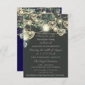 Sweet 16th Bride Rustic Wood Navy Mint Smoky Green Kaart (Voorkant / Achterkant)