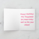 Sweet 16th Happy Birthday Kaart (Binnen)