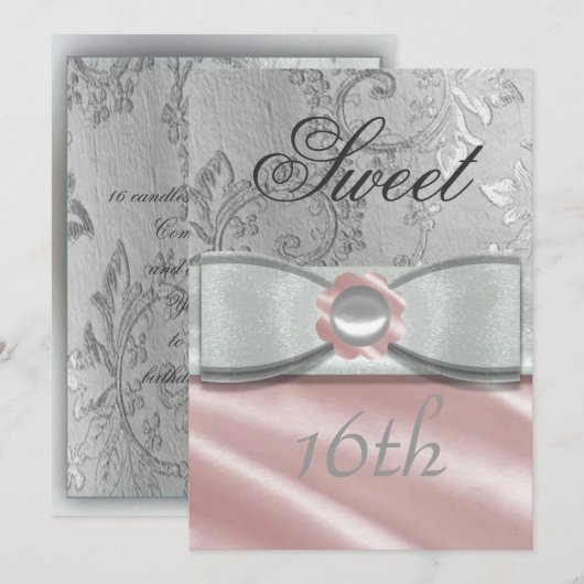 Sweet 16th Invitation (Devant / Derrière)