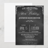 Sweet 16th Trendy Birthday Party Invitation Kaart (Voorkant / Achterkant)