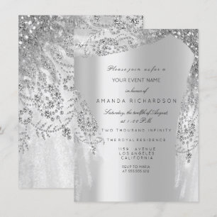 Sweet 16th Vrijgezellenfeest Silver Royal Grey Dre Kaart