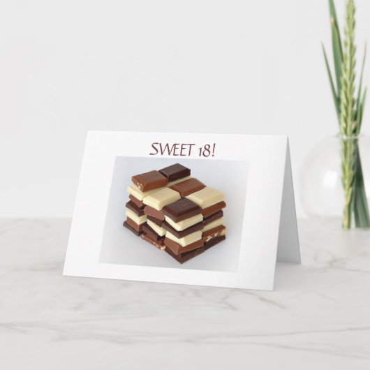 SWEET 18! VERJAARDAGSWENSEN KAART (Voorkant)