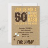 Sweet 60th Birthday Bonfire-uitvindingen Kaart (Achterkant)