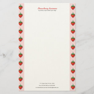 Sweet aardbei - op maat gemaakt en aanpasbaar briefpapier