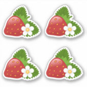 Sweet-aardbei, reeks 4 sticker (Voorkant)