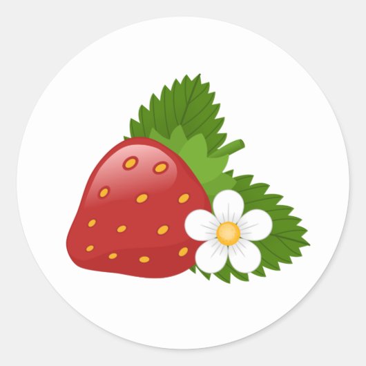 Sweet aardbei ronde sticker (Voorkant)