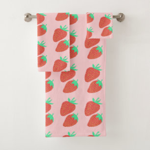 Sweet aardbeien Fruity Pink Bad Handdoek