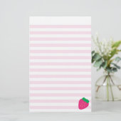 Sweet-aardbeienstrips Briefpapier (Staand voorkant)
