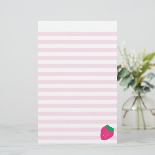 Sweet-aardbeienstrips Briefpapier (Staand voorkant)