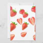 Sweet Aardbery Baby shower Uitnodiging (Achterkant)