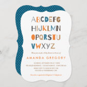 Sweet ABC Modern Baby shower Invitation (Devant / Derrière)