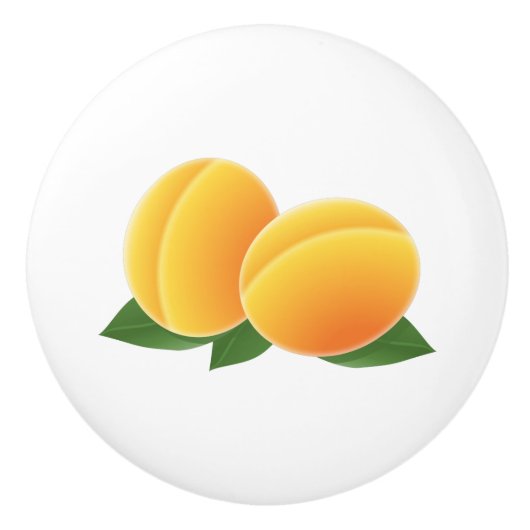 Sweet Abrikozen Keramische Knop (Voorkant)