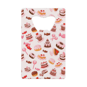 Sweet achtergrond kredietkaart flessenopener