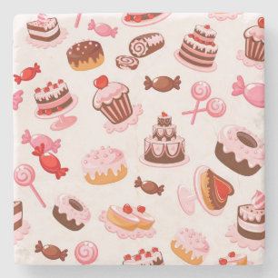 Sweet achtergrond stenen onderzetter