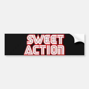 Sweet Action College Retro jaren 80 Humor Bumpersticker