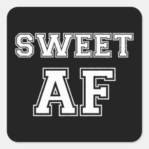 SWEET AF VIERKANTE STICKER