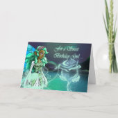 Sweet African American Fairy Birthday Kaart (Voorkant)