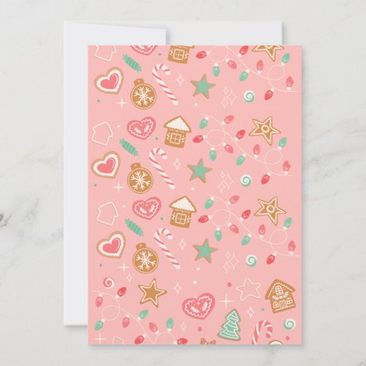 Sweet and Merry Holiday Invitation Kaart (Achterkant)