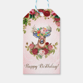 Sweet and Pink Elegant Floral Roos Beste Cadeaulabel