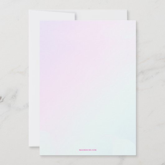 Sweet and Sassy 7th Birthday Party Kaart (Achterkant)