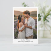 Sweet and Simple Text, Fotobruiloft Opslaan De Dat Save The Date (Staand voorkant)