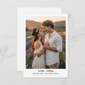 Sweet and Simple Text, Fotobruiloft Opslaan De Dat Save The Date (Voorkant / Achterkant)