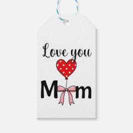 Sweet and stylish “Love You Mom” Cadeaulabel