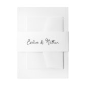 Sweet and Whimsical Eenvoudige zwart-wit bruiloft Uitnodigingen Wikkel (Voorkant Voorbeeld)